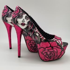 Too Fast Sugar Skull Heels